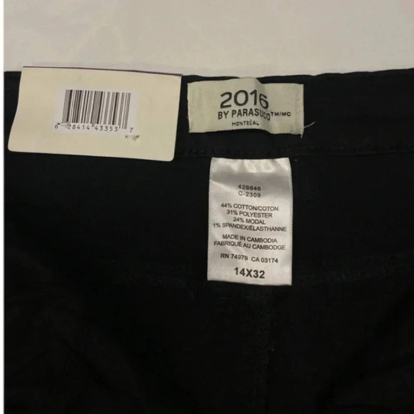 Parasuco 2016 Mid Rise  Straight Leg Stretchy Black Size 14 - Picture 5 of 9